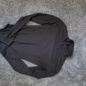 Black long-sleeved bodysuit